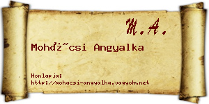Mohácsi Angyalka névjegykártya